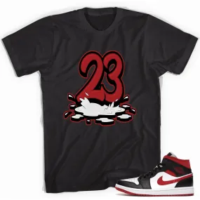 1 Mid Gym Red Black White Shirt 23 Melting