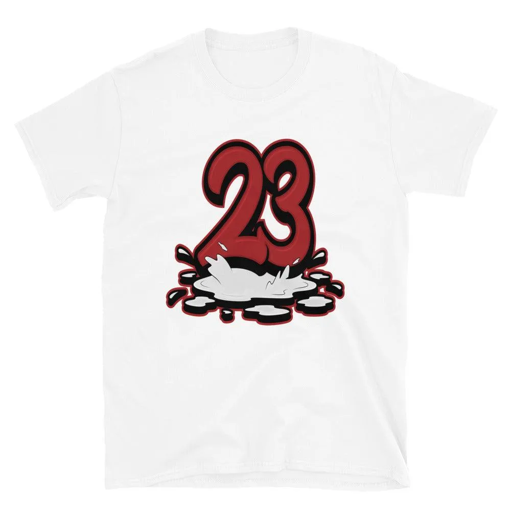 1 Mid Gym Red Black White Shirt 23 Melting