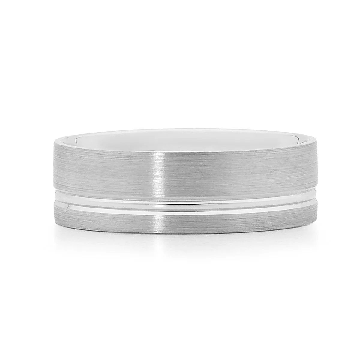 18ct white gold men's ring