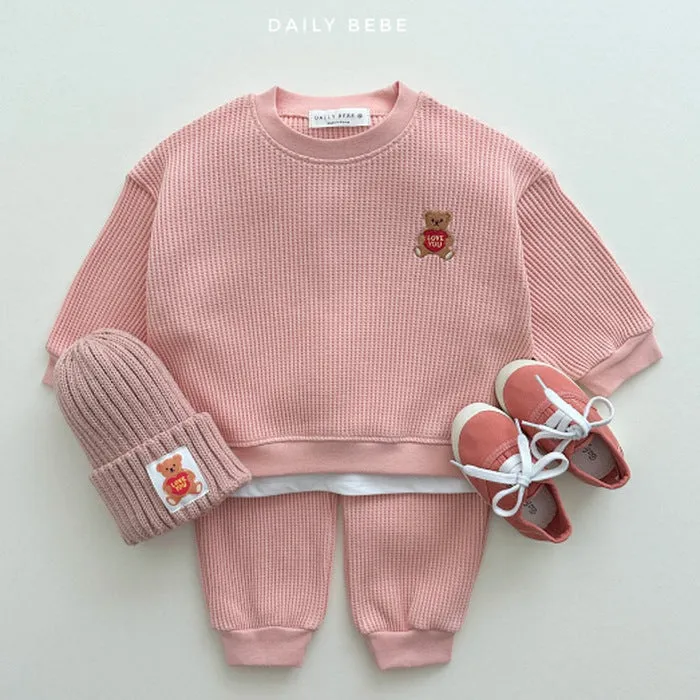 2 Pieces Set Baby Kid Girls Sports Solid Color Cartoon Hoodies Sweatshirts And Pants Wholesale 23101963