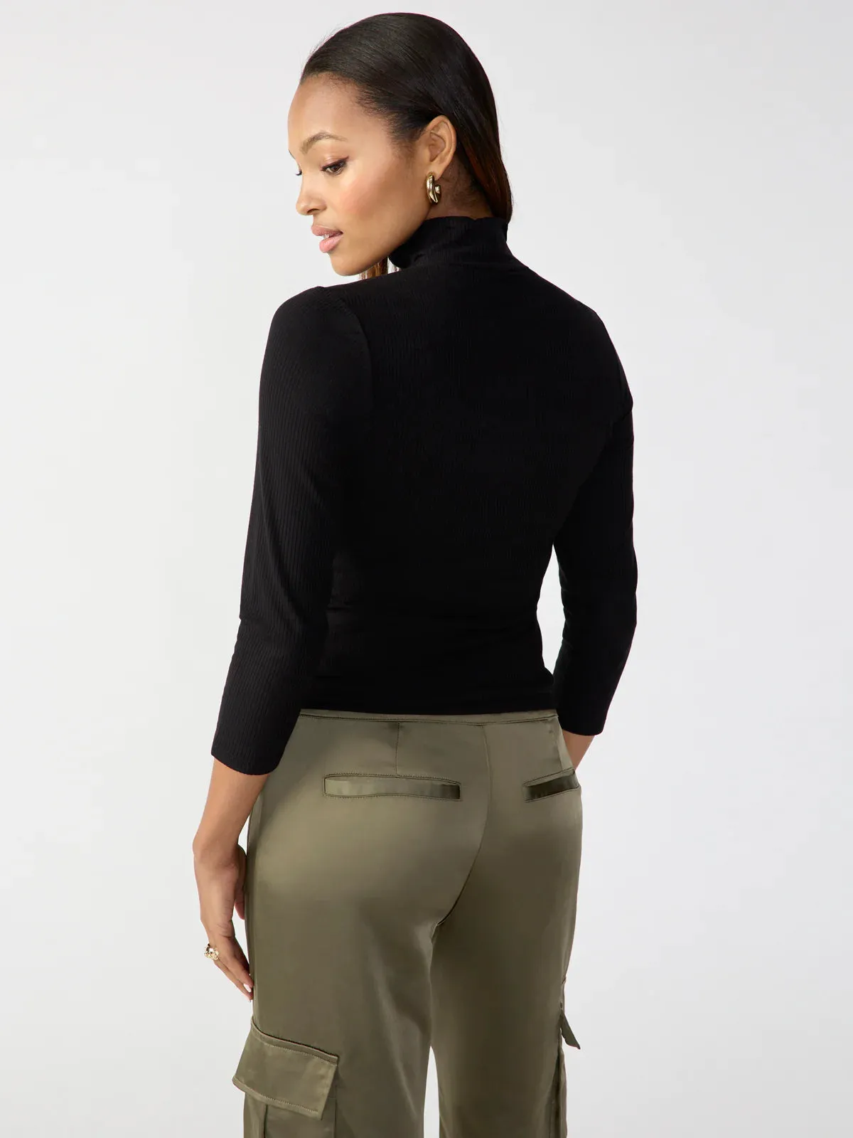 3/4 SLEEVE MOCK NECK TOP - SANCTUARY