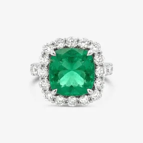 5.81ct Emerald & Diamond Ring