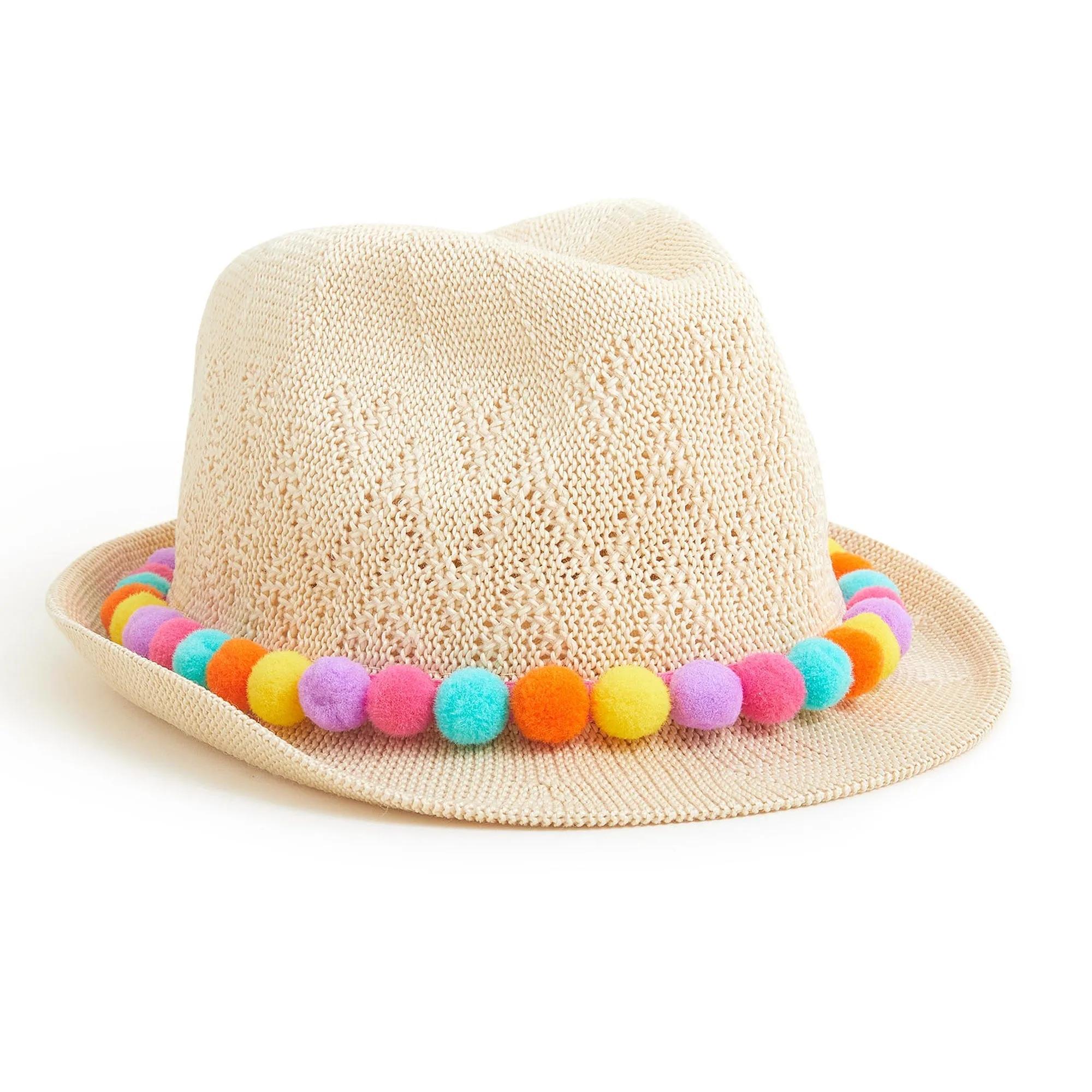 Accessorize London Girl's Pom Pom Packable Trilby (3-6 Years)