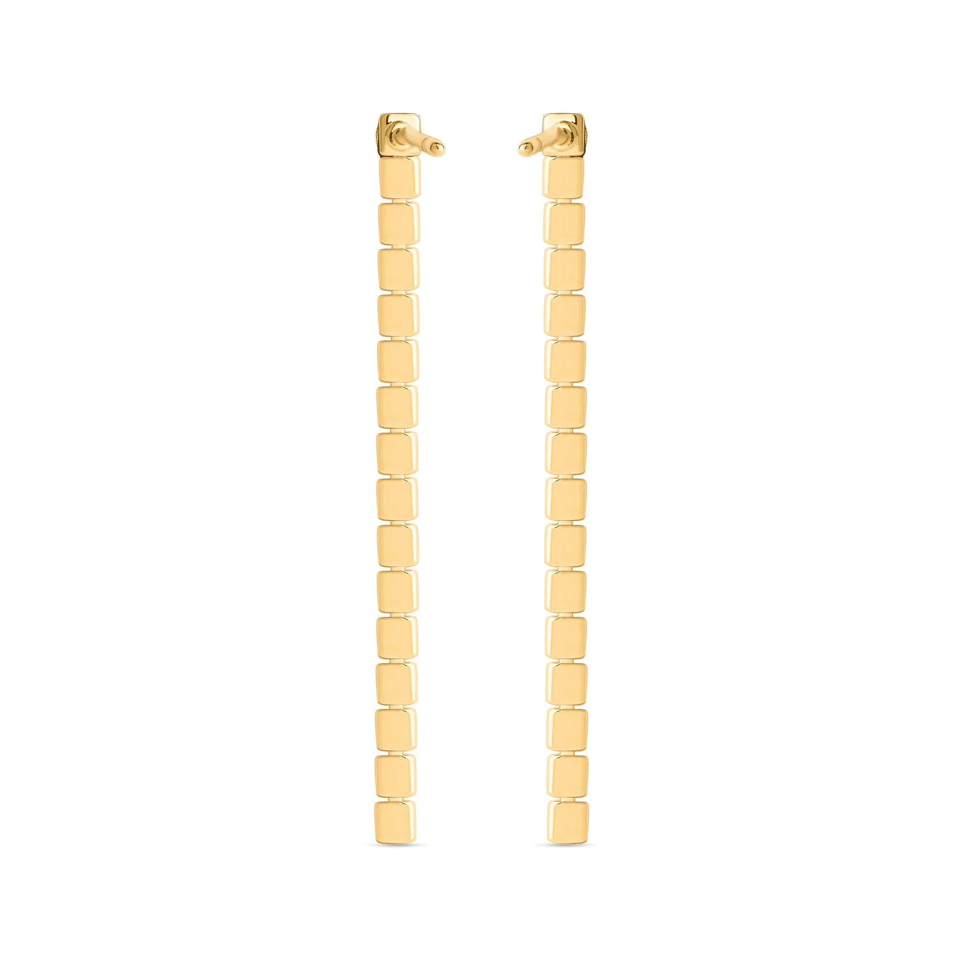 Accessorize London Women's Z Real Gold Plated Cubic Zirconia Tennis Chain Earrings