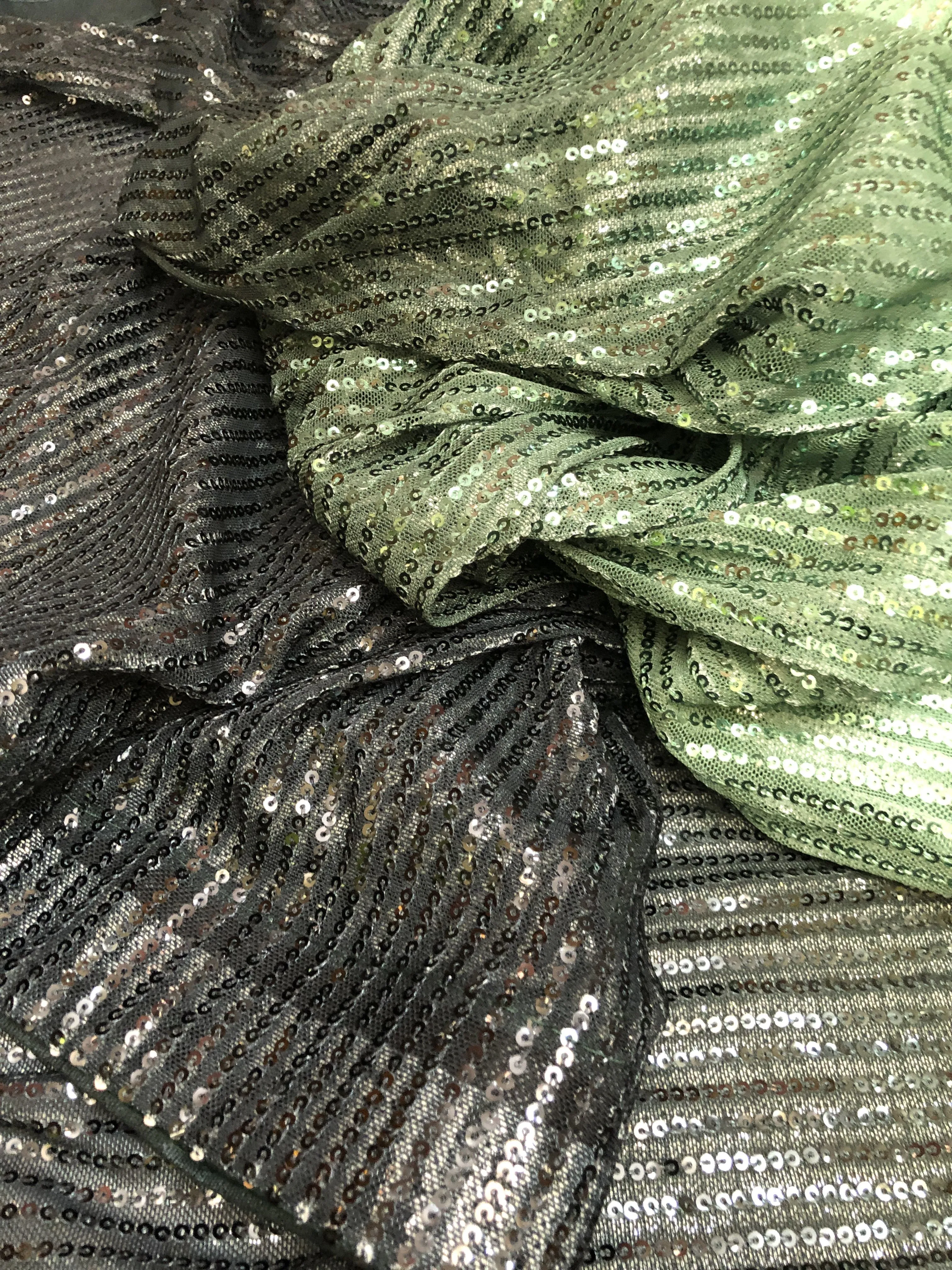 Aegean Black and Green Color Designer Net Saree with Sequin Weaving Work