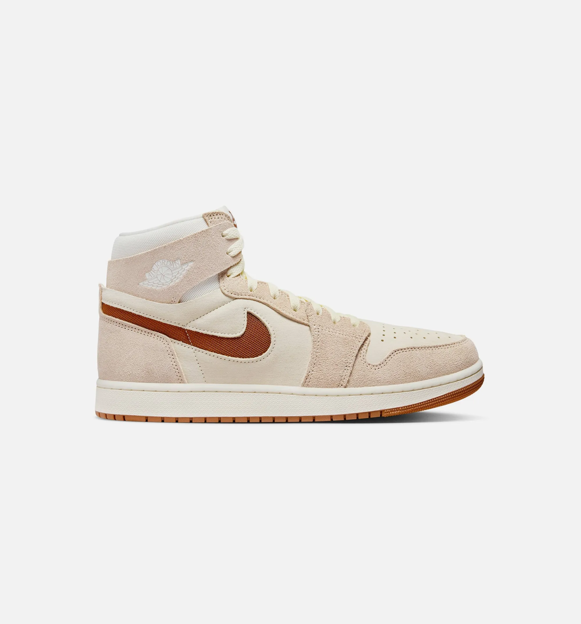 Air Jordan 1 Zoom CMFT 2 Mens Lifestyle Shoe - Sail/Legend Medium Brown/Fossil/Legend Coffee