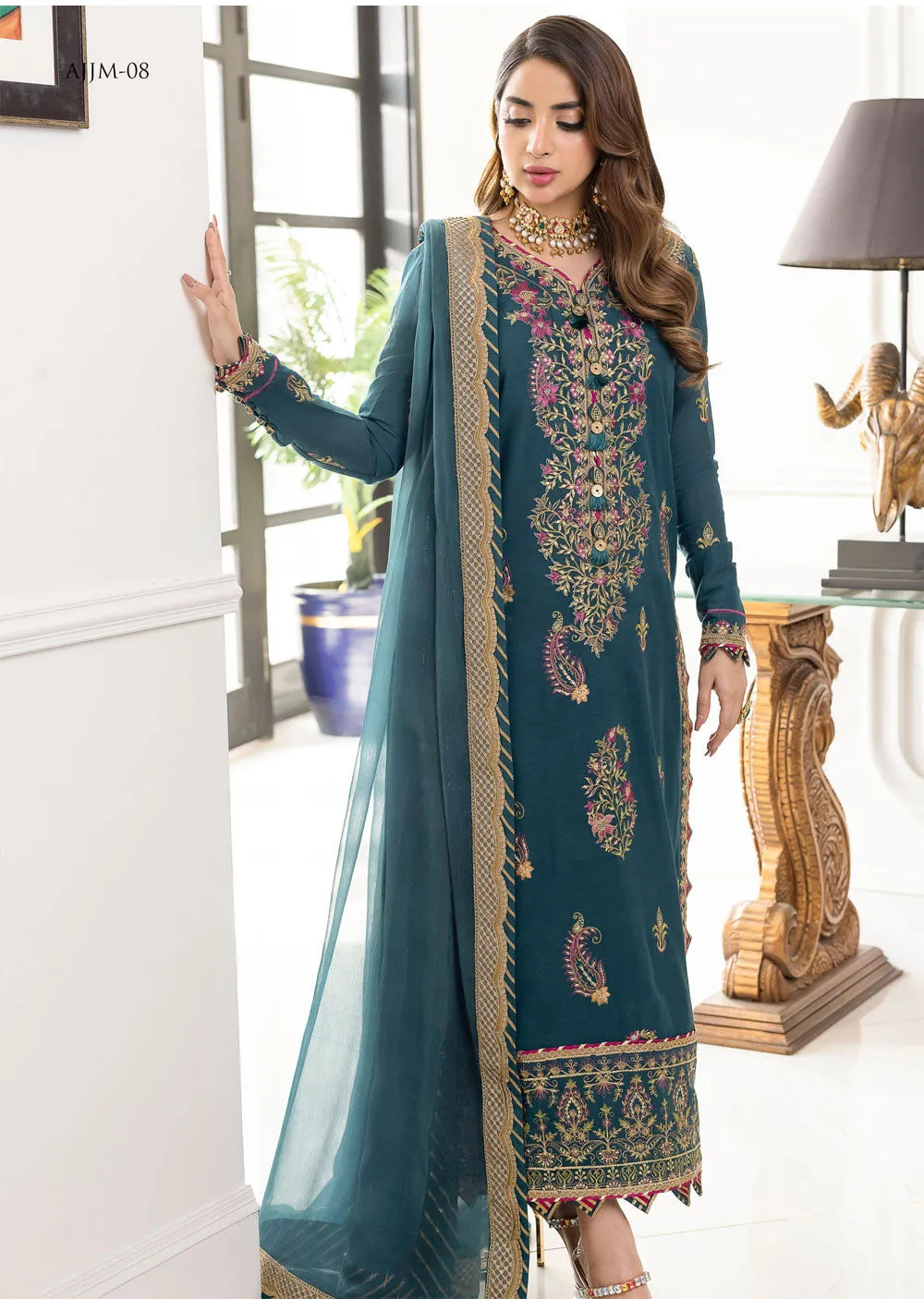 AJJM-08 Unstitched Jhilmil by Asim Jofa