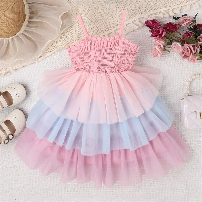 ANNIKA Layered Tulle Dress