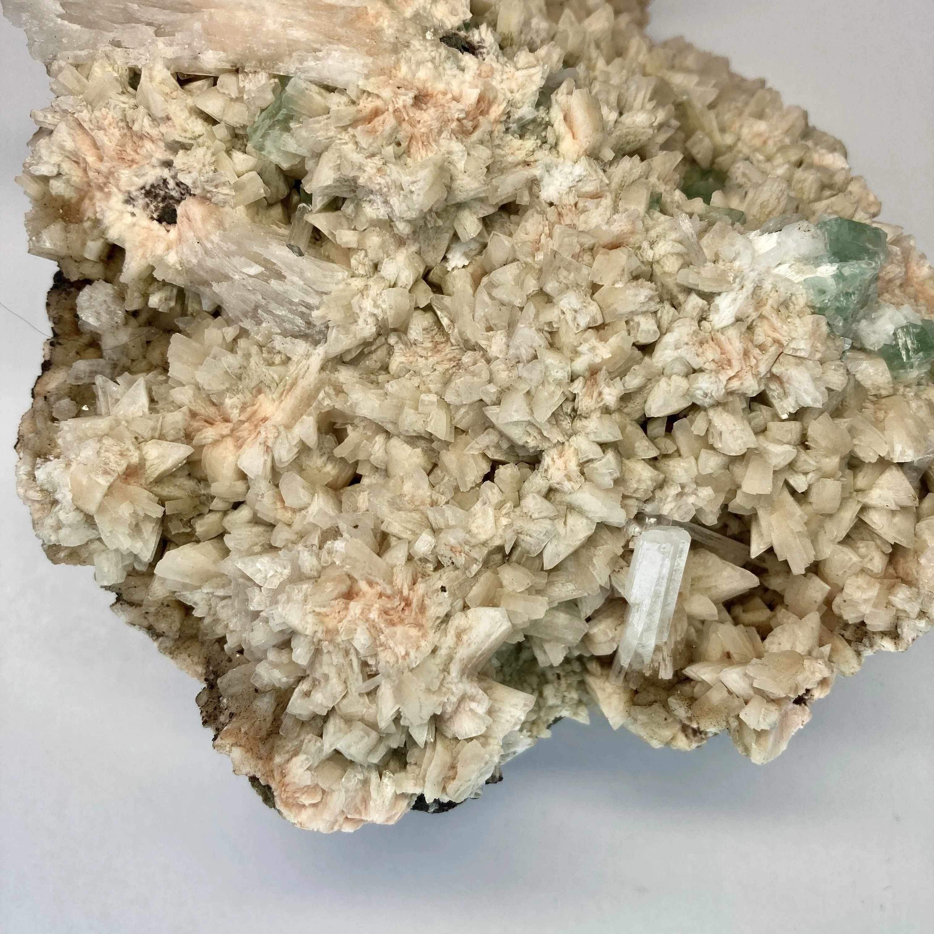 Apophyllite and Stilbite on Heulandite Cluster