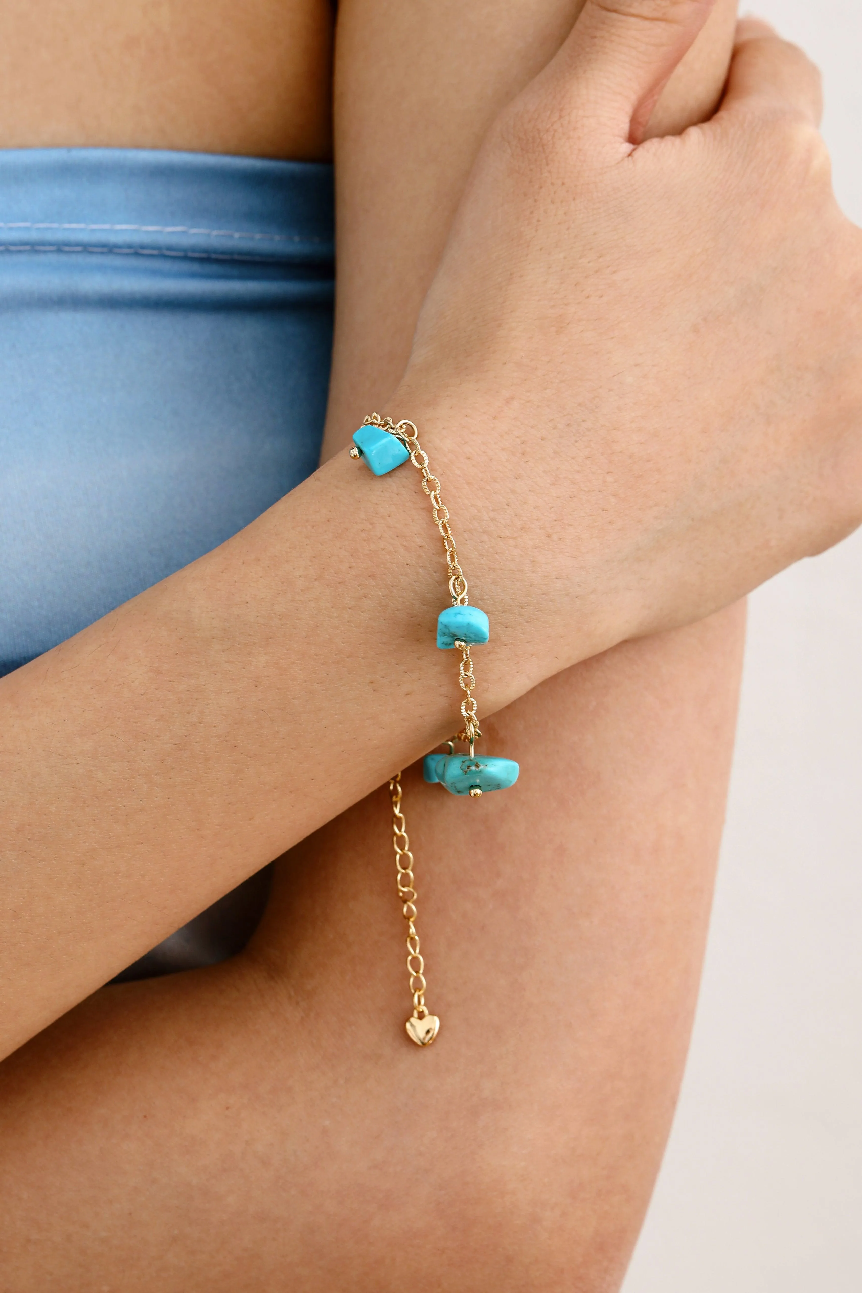 Aqua Elegance Turquoise Stone Bracelet