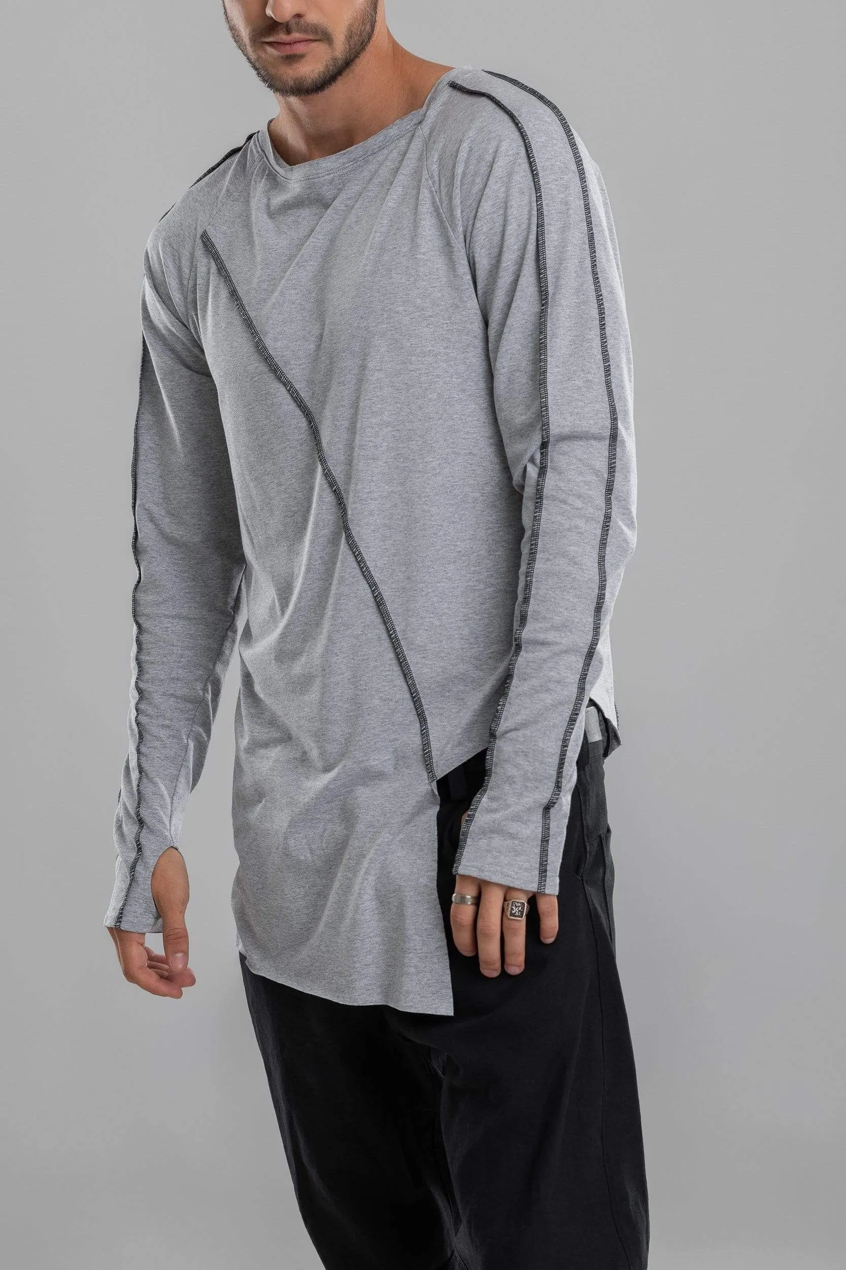 Asymmetric Long Sleeve T-shirt