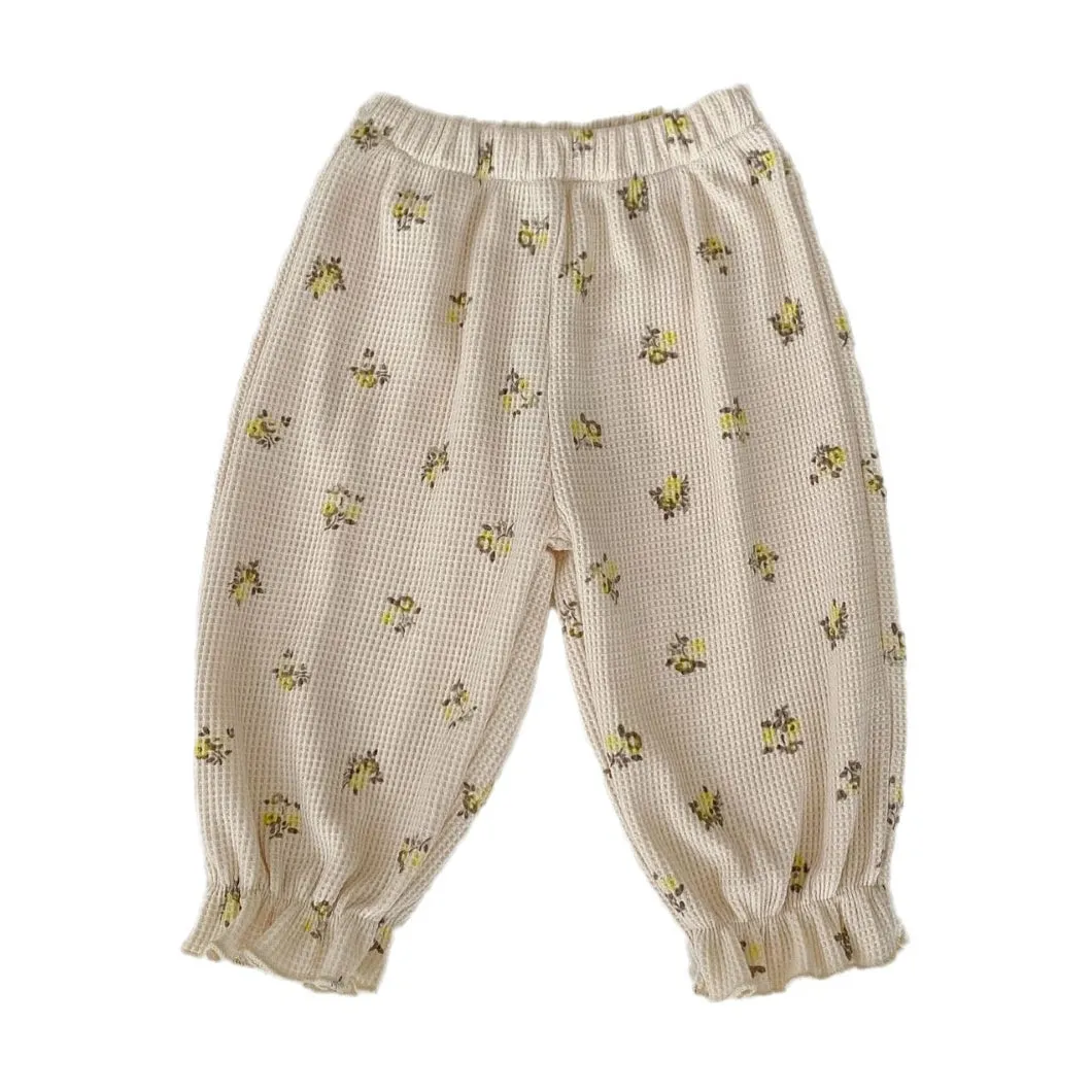 Baby Kid Girls Flower Print Pants Wholesale 24011191