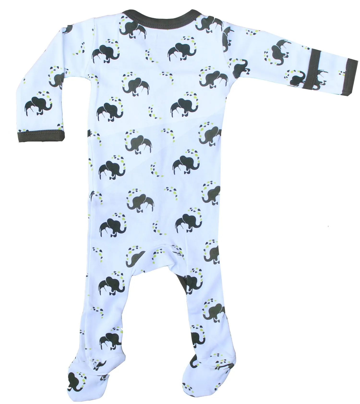 Baby Organic Cotton Footed Romper Sleeper GOTS Certified (White)