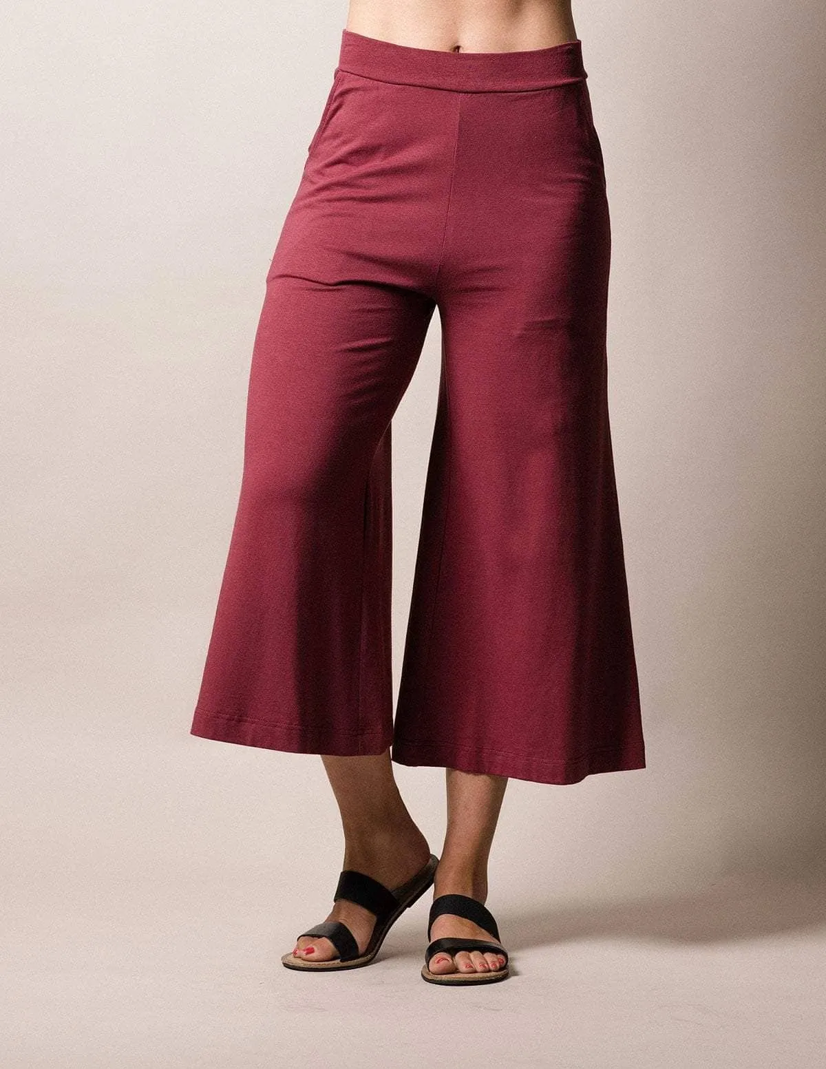 Bamboo Crop Pants - Tibetan Red - As Is Clearance - XL Only