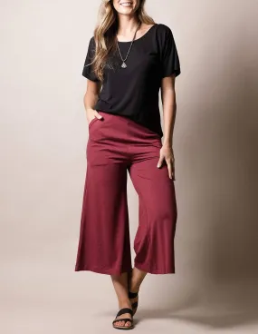 Bamboo Crop Pants - Tibetan Red - As Is Clearance - XL Only