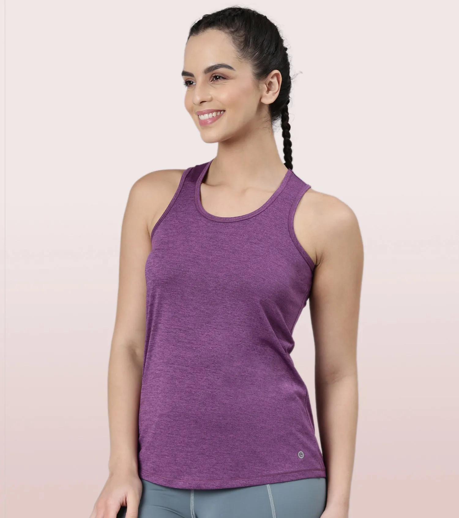 Basic Workout Tank | Dry Fit Racer Tank With Refective Graphic Relaxed Fit | Regular Length |A 308