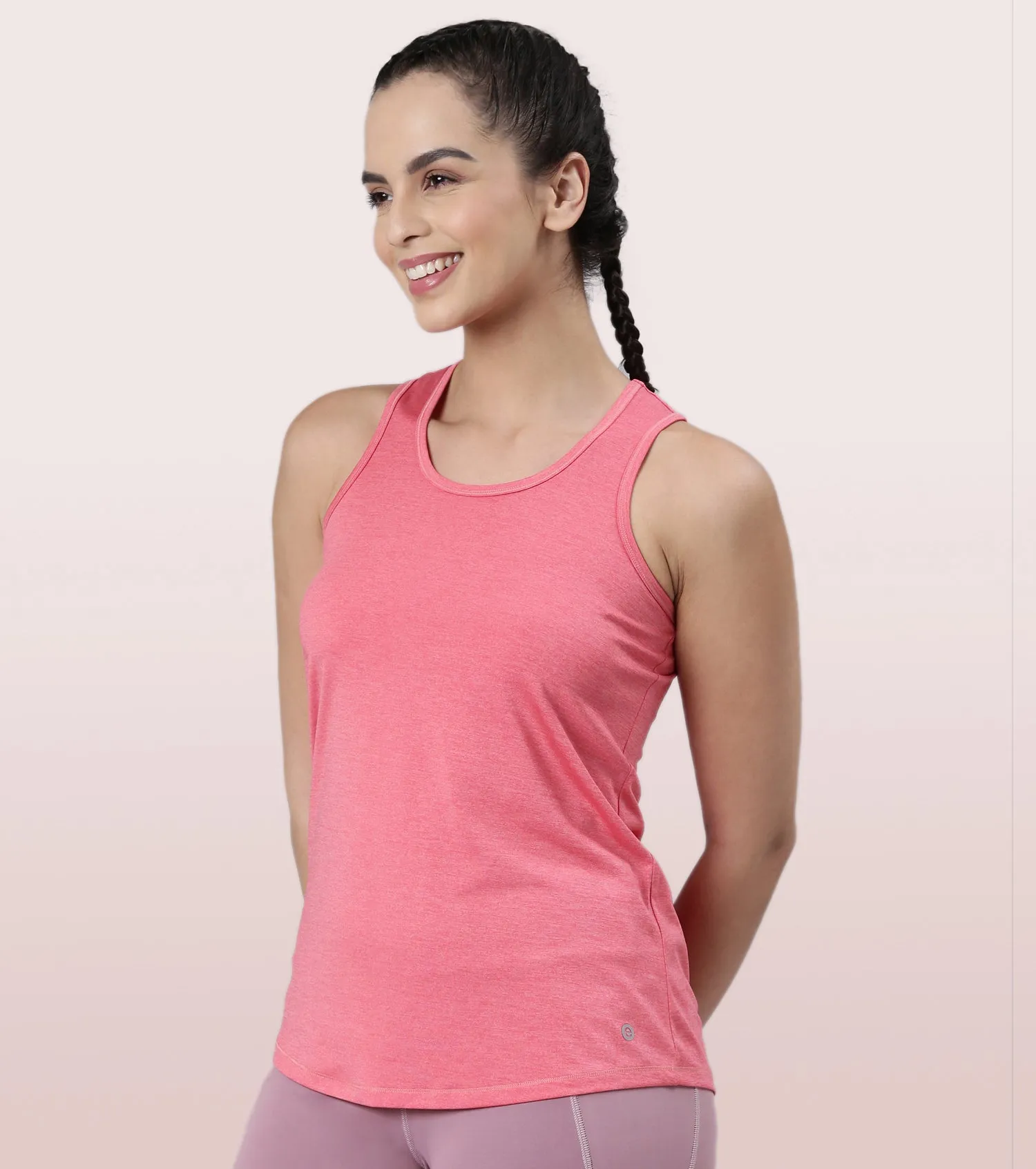 Basic Workout Tank | Dry Fit Racer Tank With Refective Graphic Relaxed Fit | Regular Length |A 308