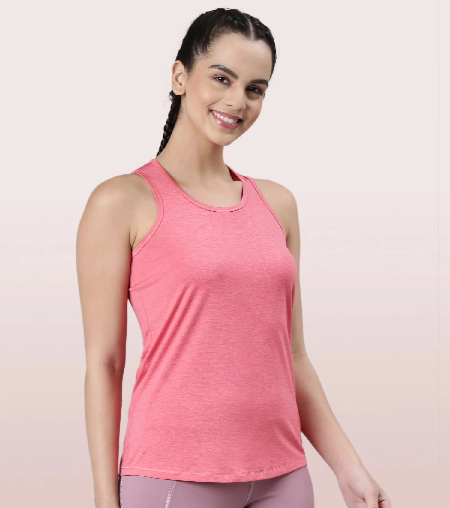 Basic Workout Tank | Dry Fit Racer Tank With Refective Graphic Relaxed Fit | Regular Length |A 308