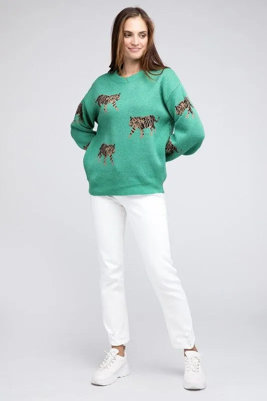 BiBi Tiger Pattern Sweater