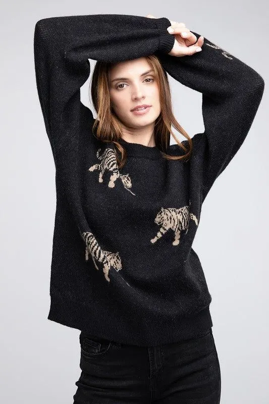 BiBi Tiger Pattern Sweater