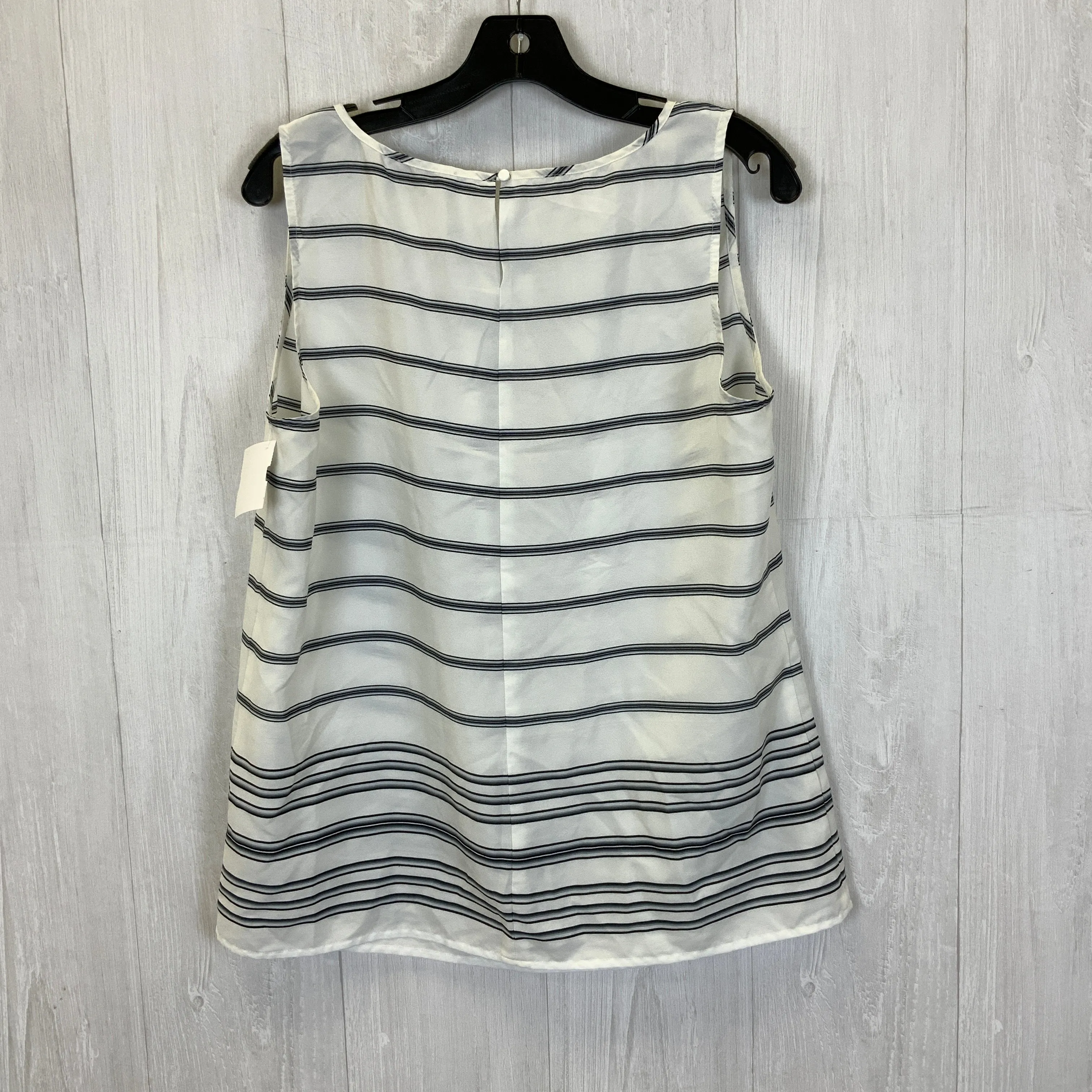 Black & Cream Top Sleeveless Loft, Size L