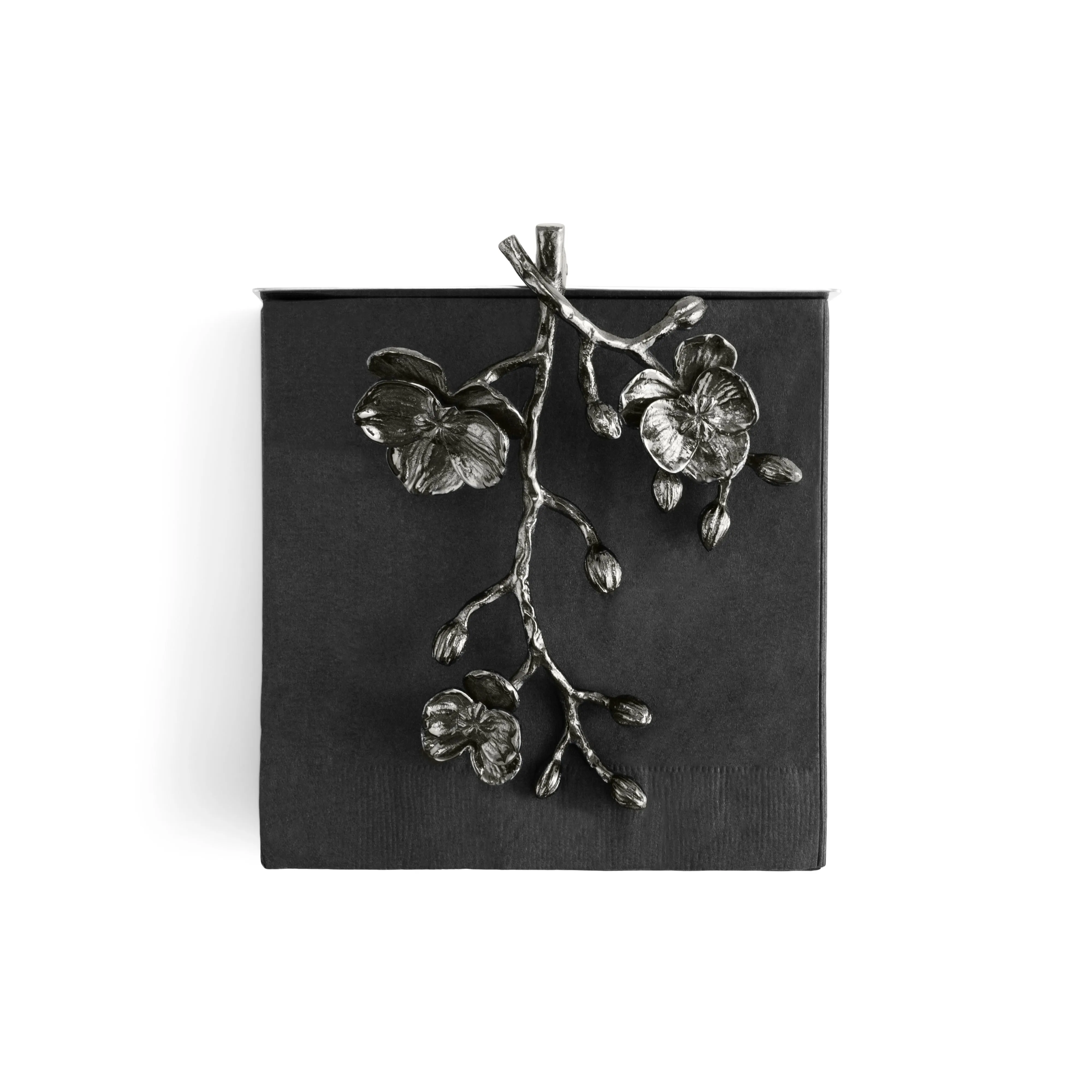 Black Orchid Napkin Holder