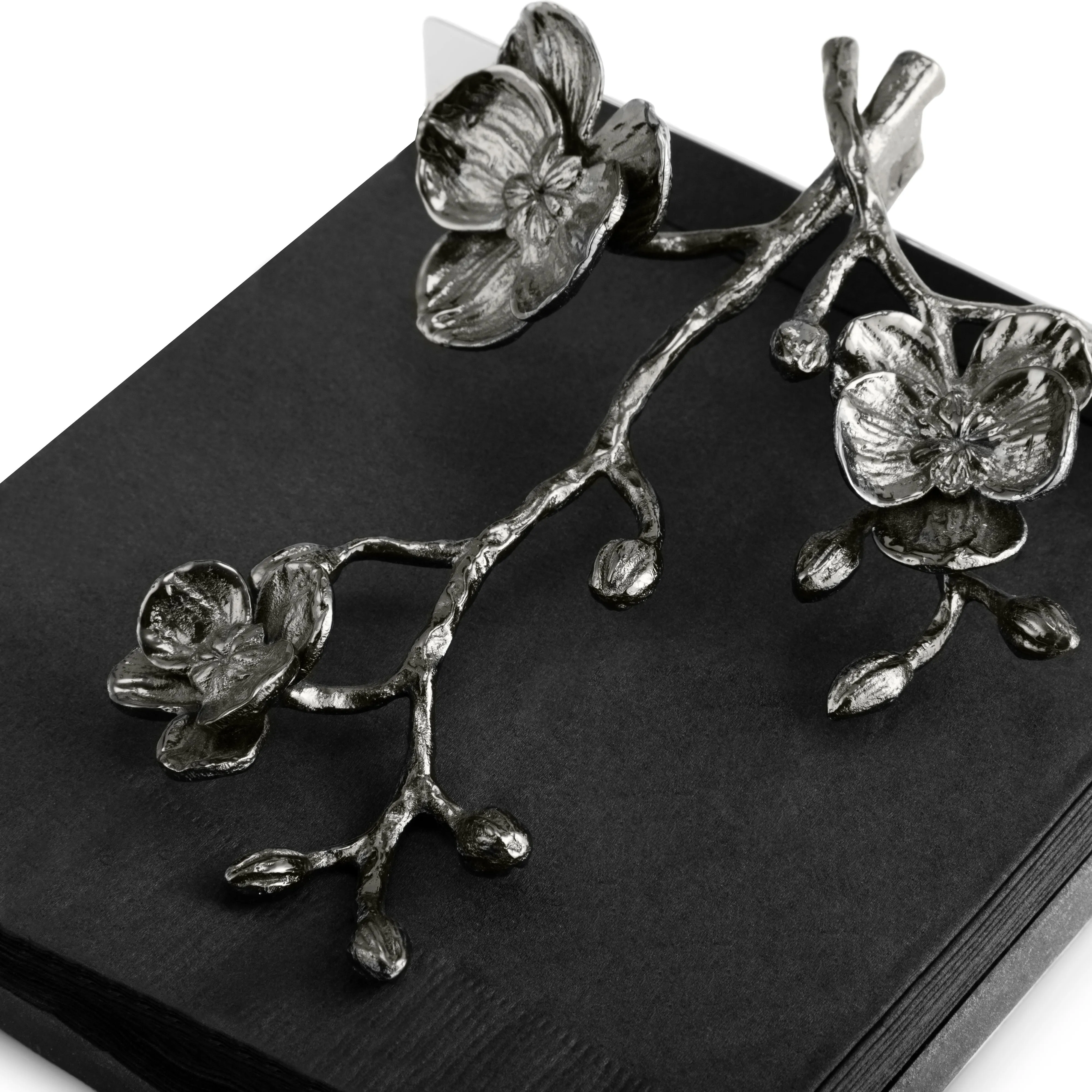 Black Orchid Napkin Holder