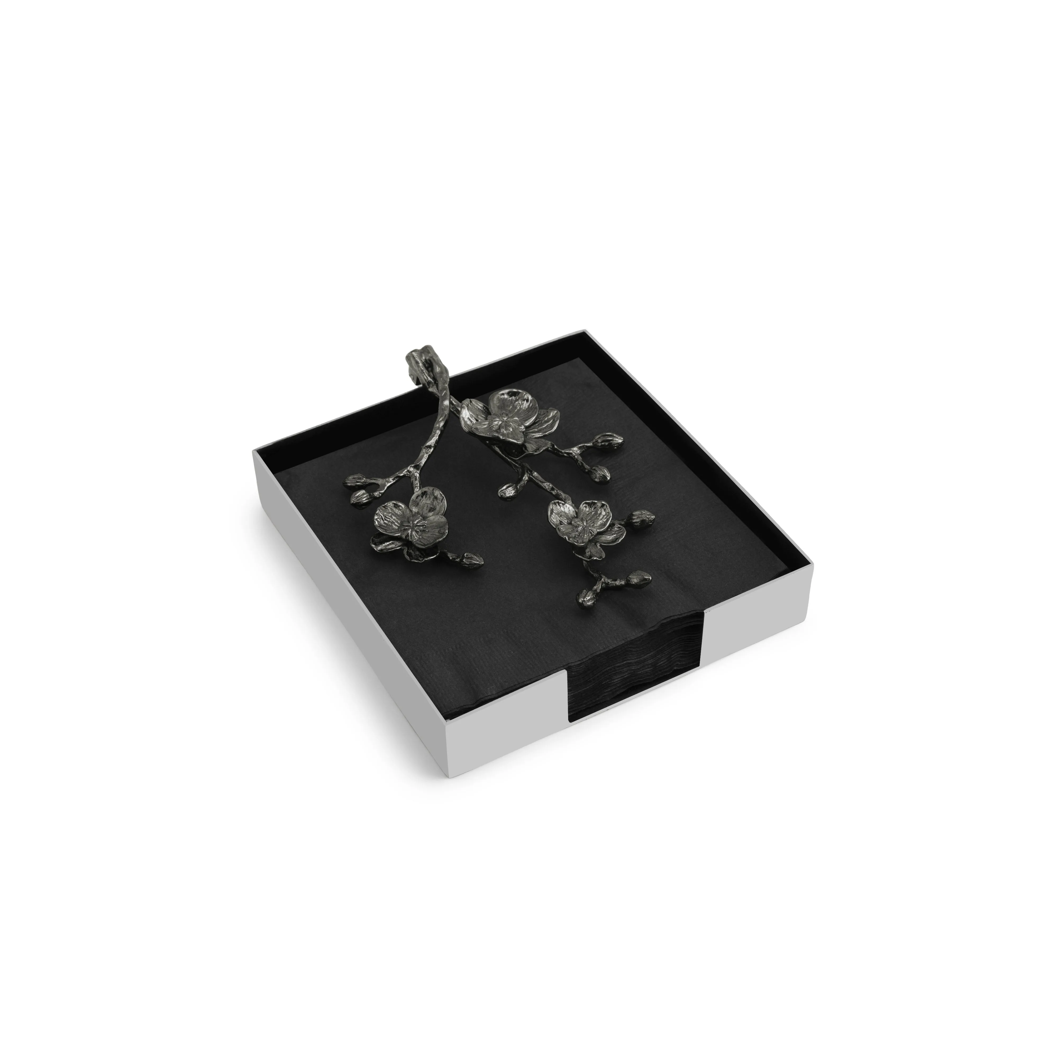 Black Orchid Napkin Holder