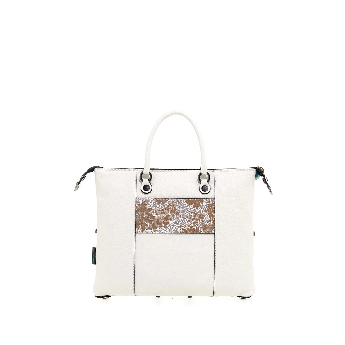 Borsa Donna a Mano con Tracolla GABS G3 PLUS Holiday in Pelle stampa Peonia Toni Beige Media