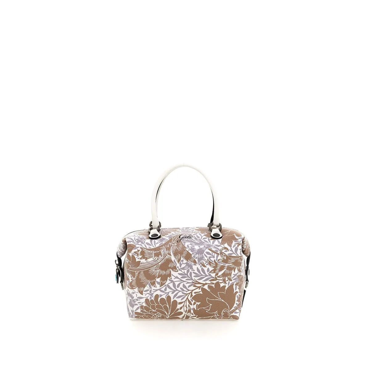 Borsa Donna a Mano con Tracolla GABS G3 PLUS Holiday in Pelle stampa Peonia Toni Beige Media