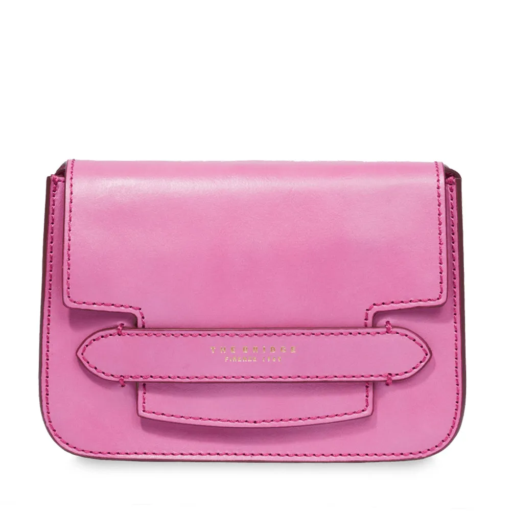 Borsa Donna a Tracolla Media THE BRIDGE in Pelle Rosa linea Lucrezia