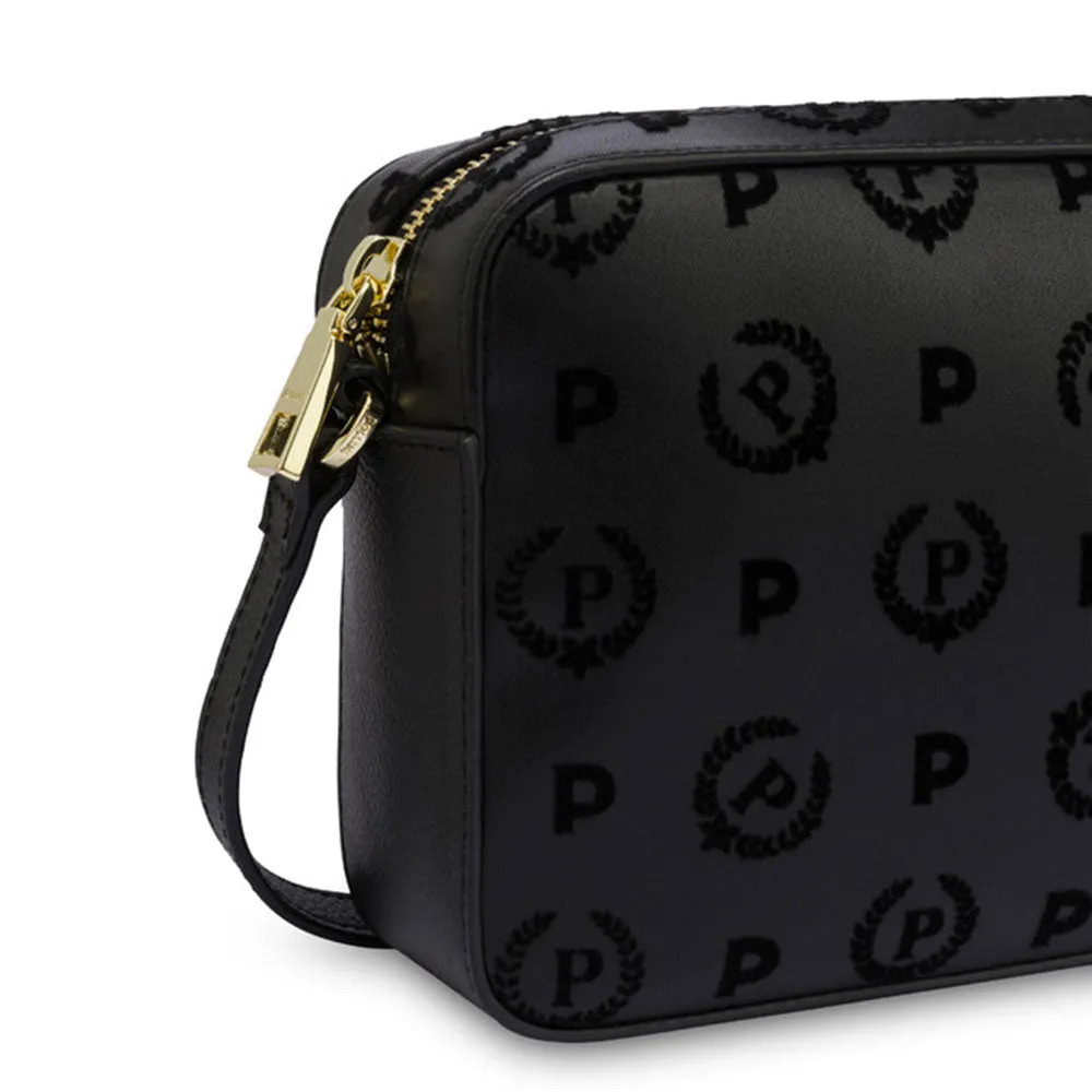 Borsa Donna a Tracolla POLLINI Linea Heritage Flock Nero