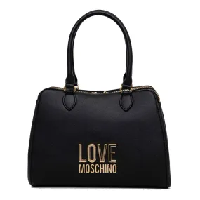 Borsa Donna Bauletto a Spalla LOVE MOSCHINO linea Gold Metal Logo colore Nero