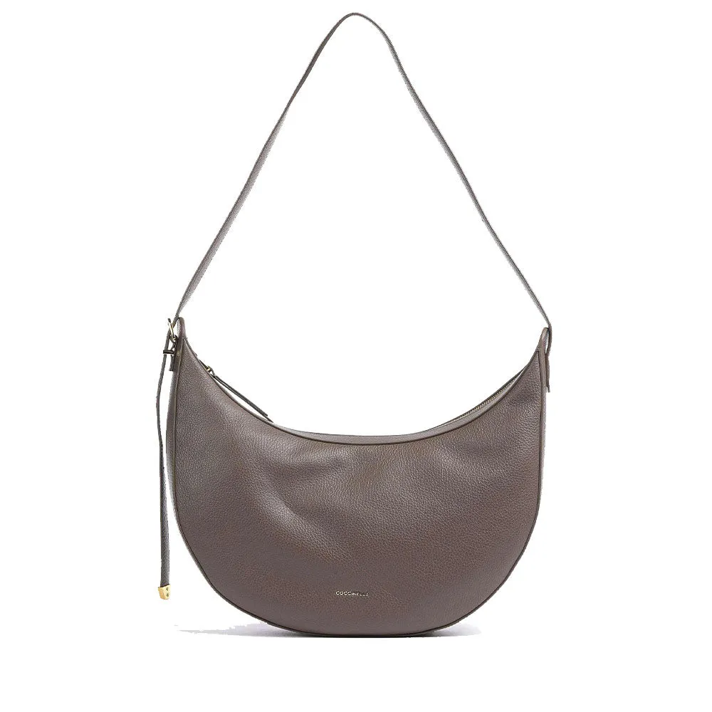 Borsa Donna Hobo a Spalla COCCINELLE in Pelle Linea Gleen Large Colore Coffee