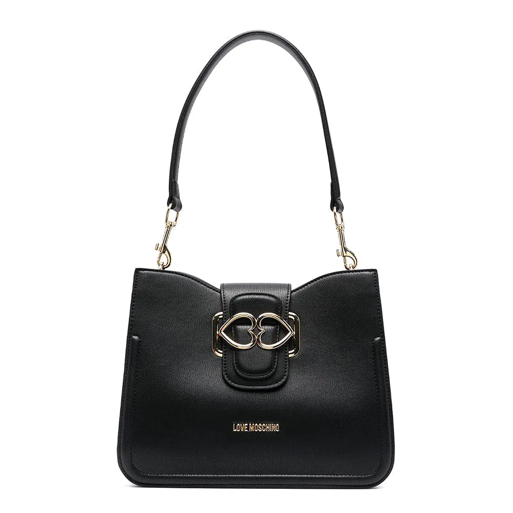 Borsa Donna Hobo LOVE MOSCHINO linea Love Bridge Nera