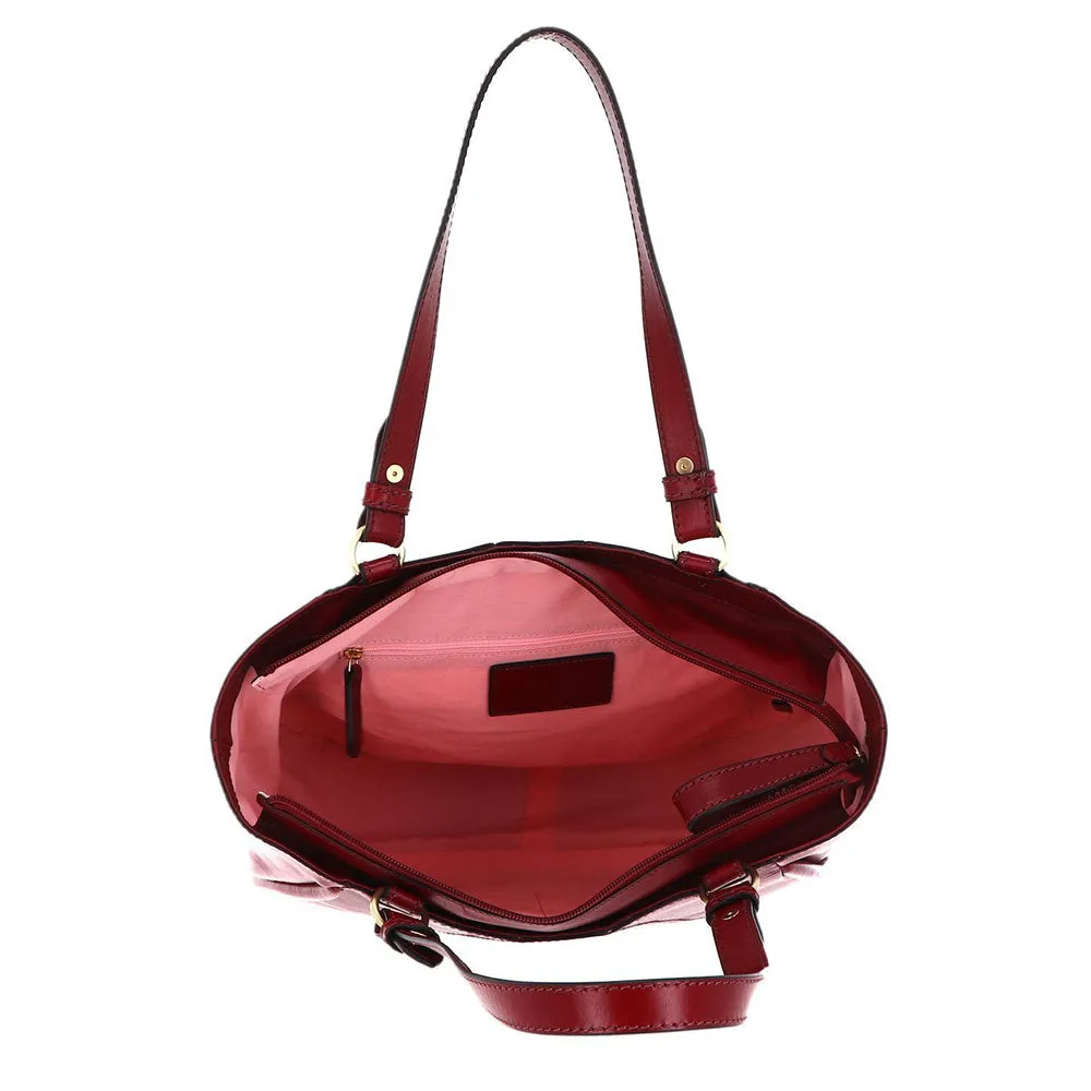 Borsa Donna Shopper THE BRIDGE linea Brigida in Pelle Rossa