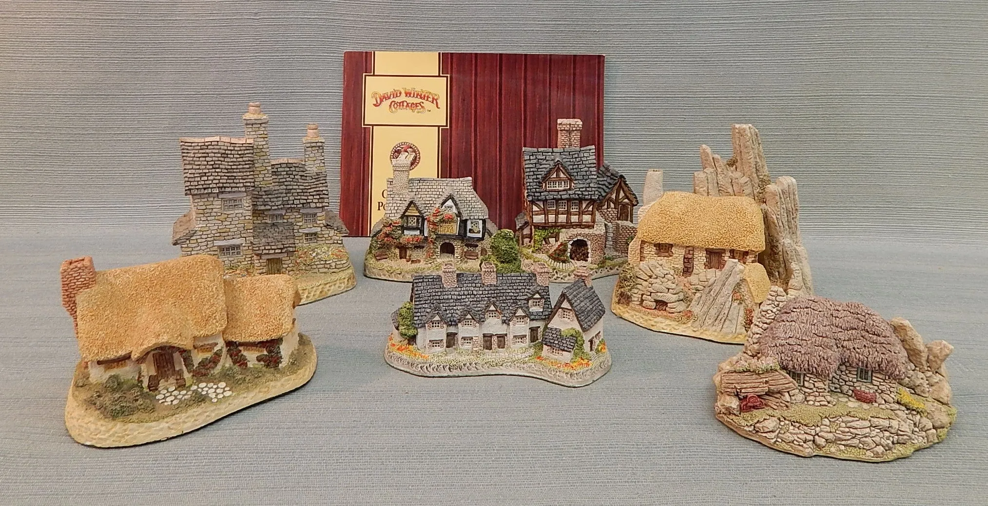 British Cottage Figurines - Set of 7