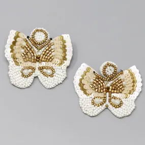 Butterfly Seed Beaded Earrings