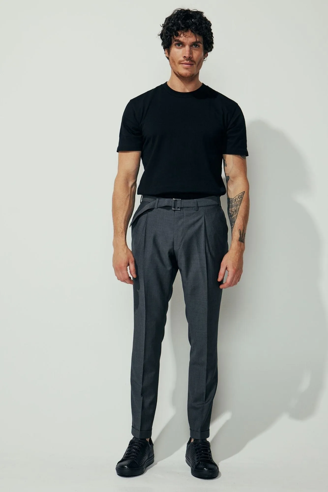 Cali Trouser - Mid Grey Wool Mohair