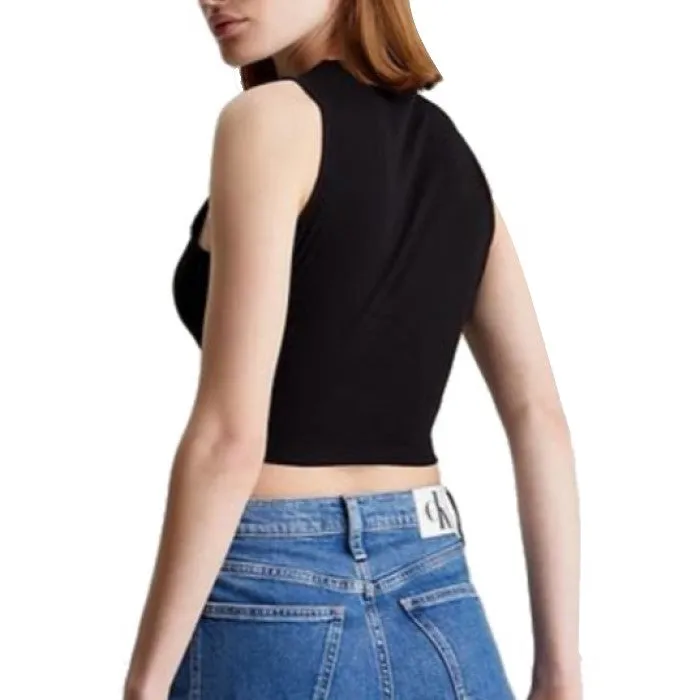 Calvin Klein Jeans Canotta a Costine Donna