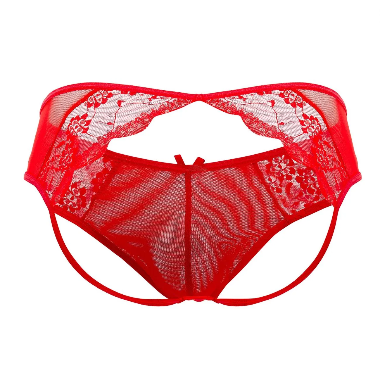 CandyMan 99538 Lace Jockstrap Color Red