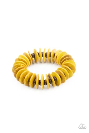 Caribbean Reefs - Yellow Paparazzi Bracelet