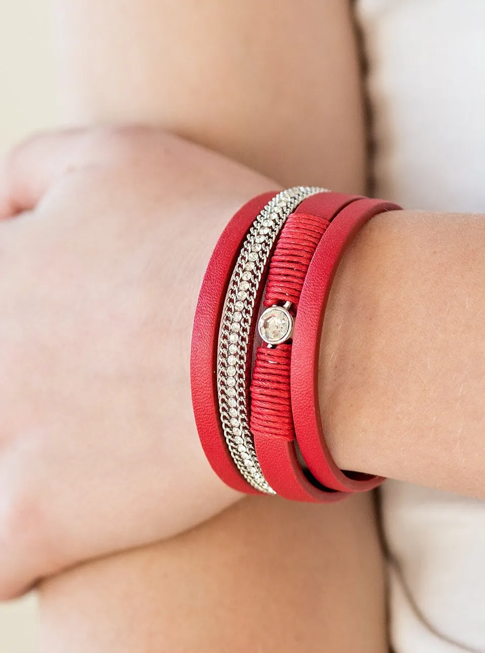 Catwalk Craze Red Bracelet