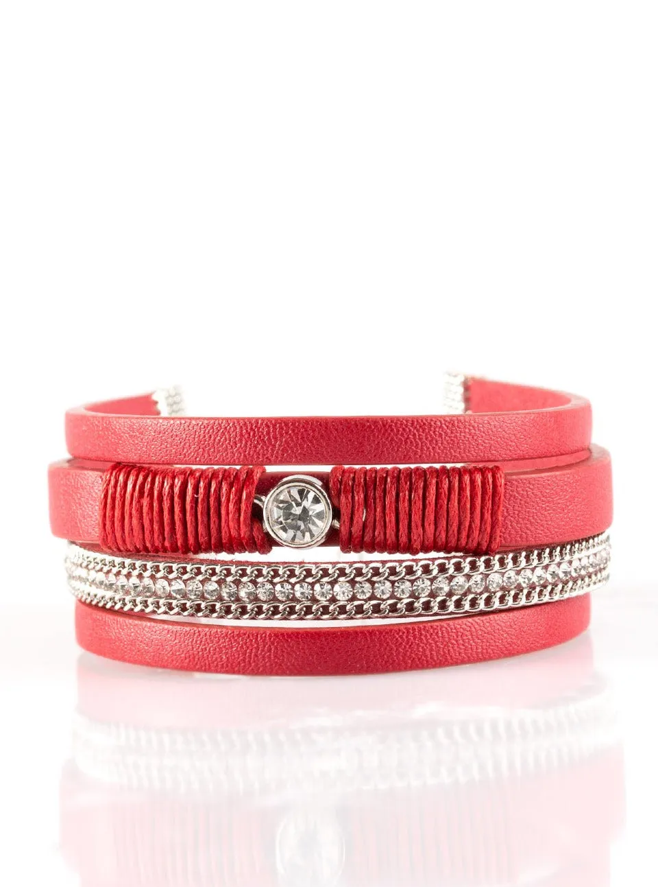 Catwalk Craze Red Bracelet