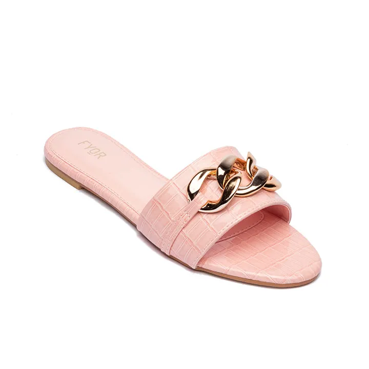 Chain Detailed Slide Sandal MY 197