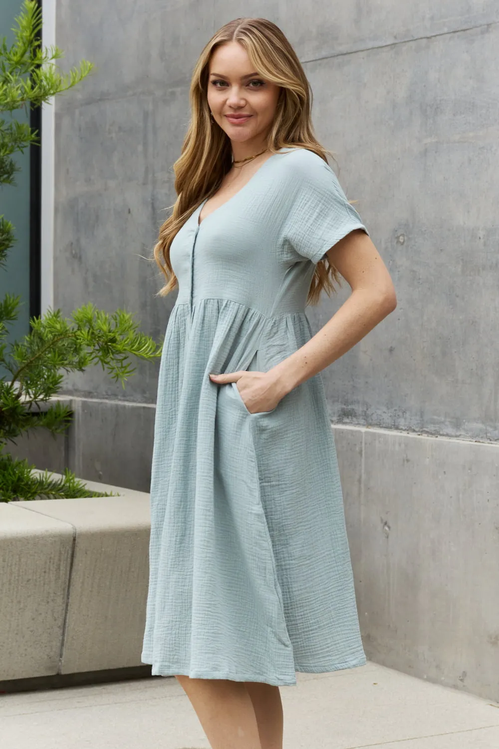 Charming Beach Midi Dress for Wedding Guests by Sweet Lovely By Jen