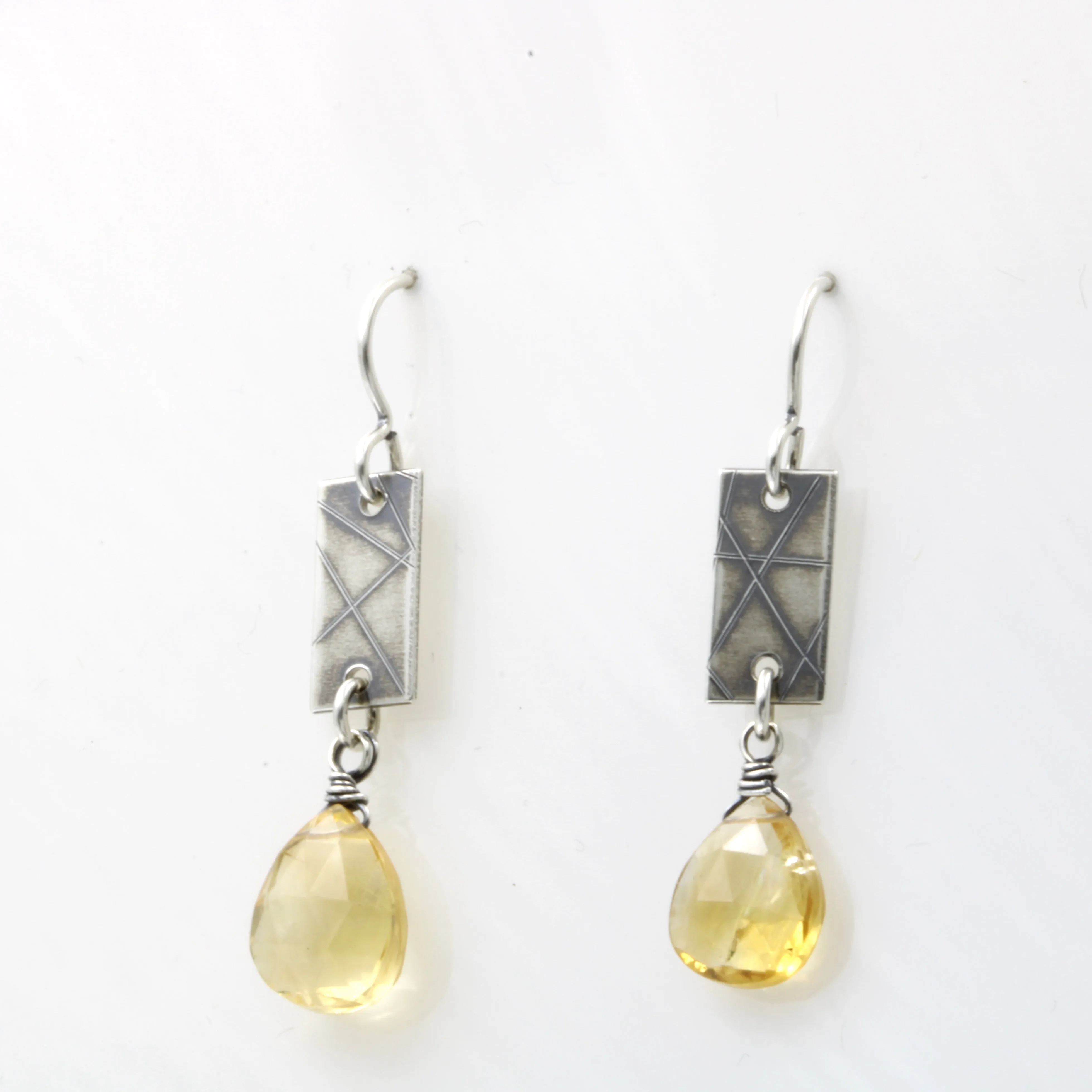 Citrine Strip Earrings