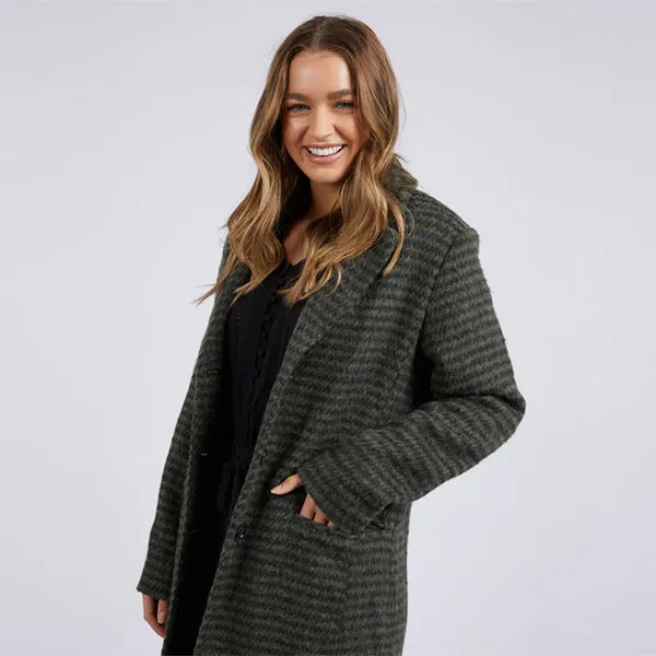 Clementine Coat - Khaki   Black