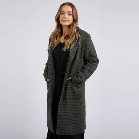 Clementine Coat - Khaki   Black