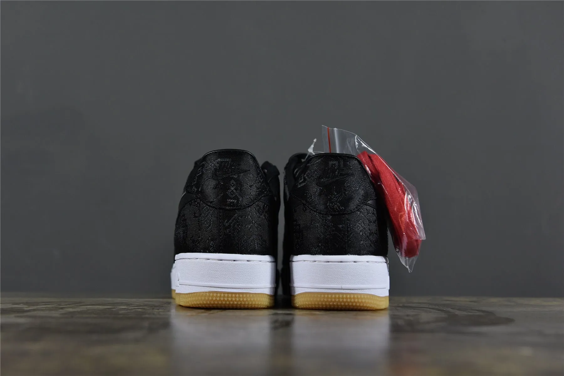 CLOT Fragment Design AF 1 Black Silk